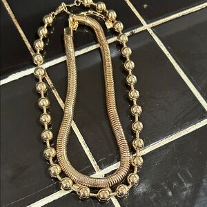 2 Elegant Gold Necklaces